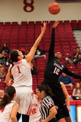 Junior forward Sophie Beaudry leads the team in points and rebounds. PHOTO BY JOHN KAVOURIS/ DAILY FREE PRESS STAFF