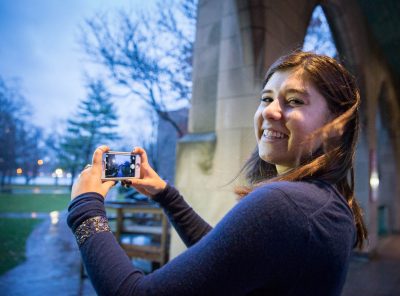Kate Weiser is the founder of Bucket List Boston (@bucketlistboston), a popular Instagram account with more than 4,500 followers. PHOTO BY SARAH SILBIGER/ DAILY FREE PRESS STAFF