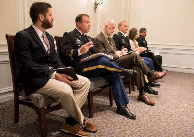 A panel of national security experts discusses national security strategy for the Trump administration. PHOTO BY LAUREN PETERSON/ DAILY FREE PRESS STAFF 