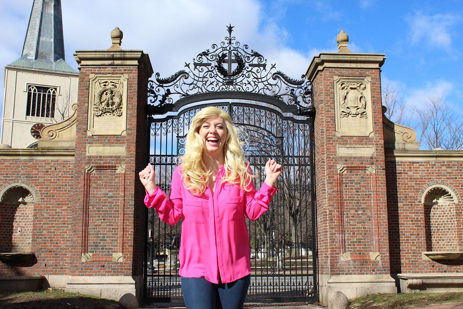 Marisa Bingham stars as Elle Woods in BU On Broadway’s production of "Legally Blonde: The Musical." PHOTO COURTESY EMILY HUBER