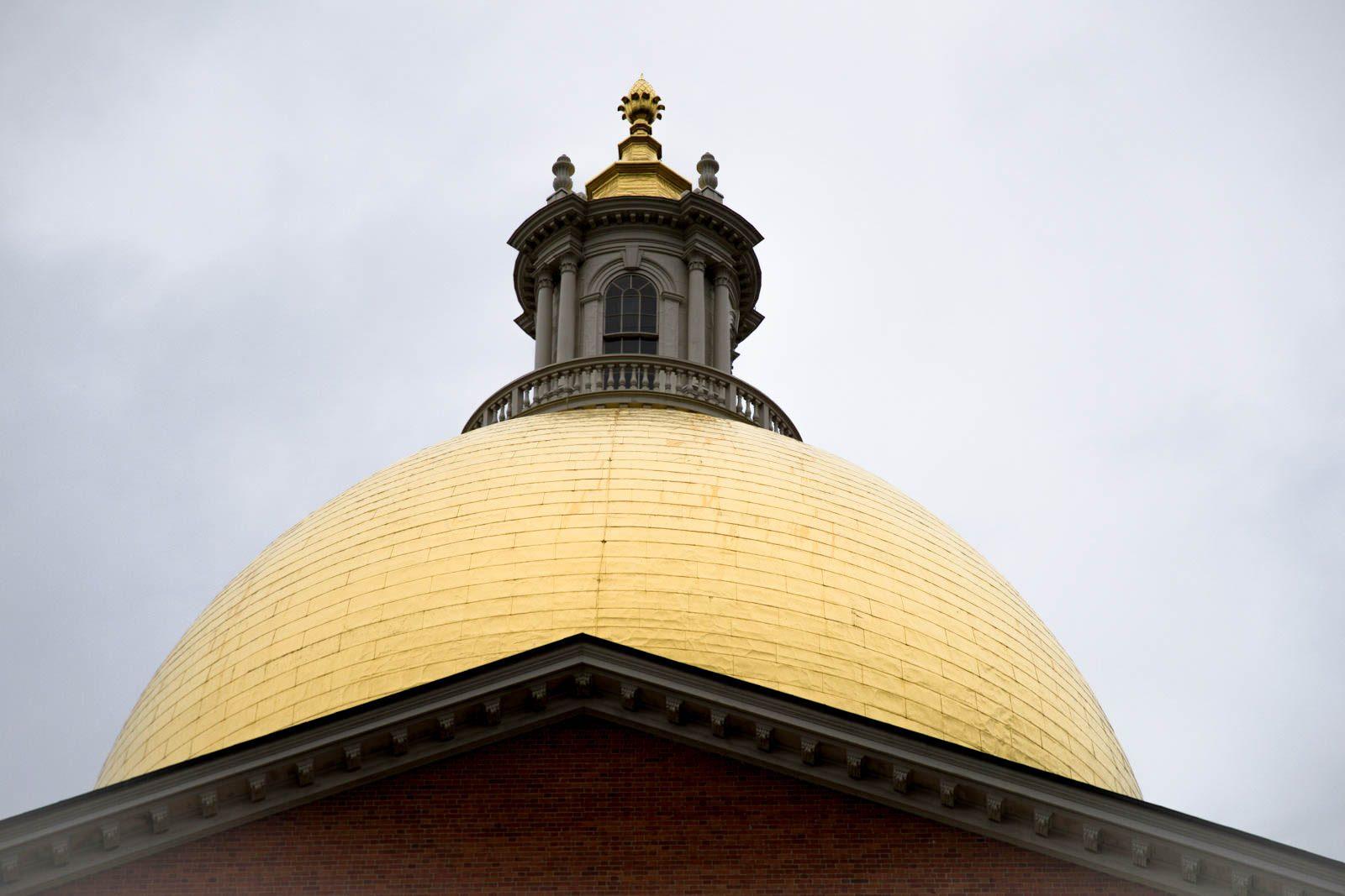 The dome of the Massachusetts State House. The legislature will begin to take action on possible ballot questions Wednesday. PHOTO BY CHLOE GRINBERG/DFP FILE PHOTO

