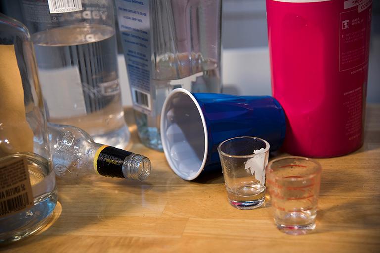 Several fraternities, including many at Boston University, will no longer be able to keep hard liquor in their chapter houses, according to a decision by the North American Interfraternity Conference. PHOTO BY LEXI PLINE/ DAILY FREE PRESS STAFF