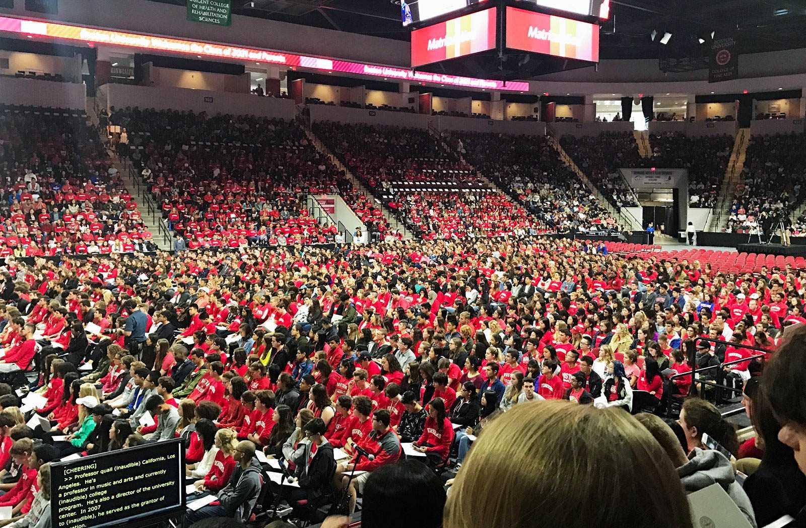 The inside of Agganis arena. PHOTO BY MADDIE DOMENICHELLA/ DFP FILE PHOTO