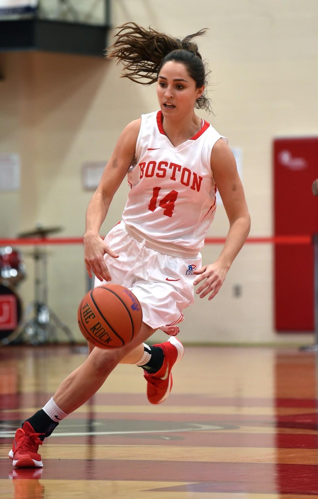 Courtney Latham will try and help the Terriers earn an upset win over American. PHOTO BY MADDIE MALHOTRA/DAILY FREE PRESS STAFF