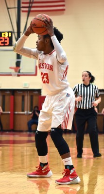 Troi Melton had a strong game in her final appearance at Case Gym. PHOTO BY MADDIE MALHOTRA/DAILY FREE PRESS STAFF