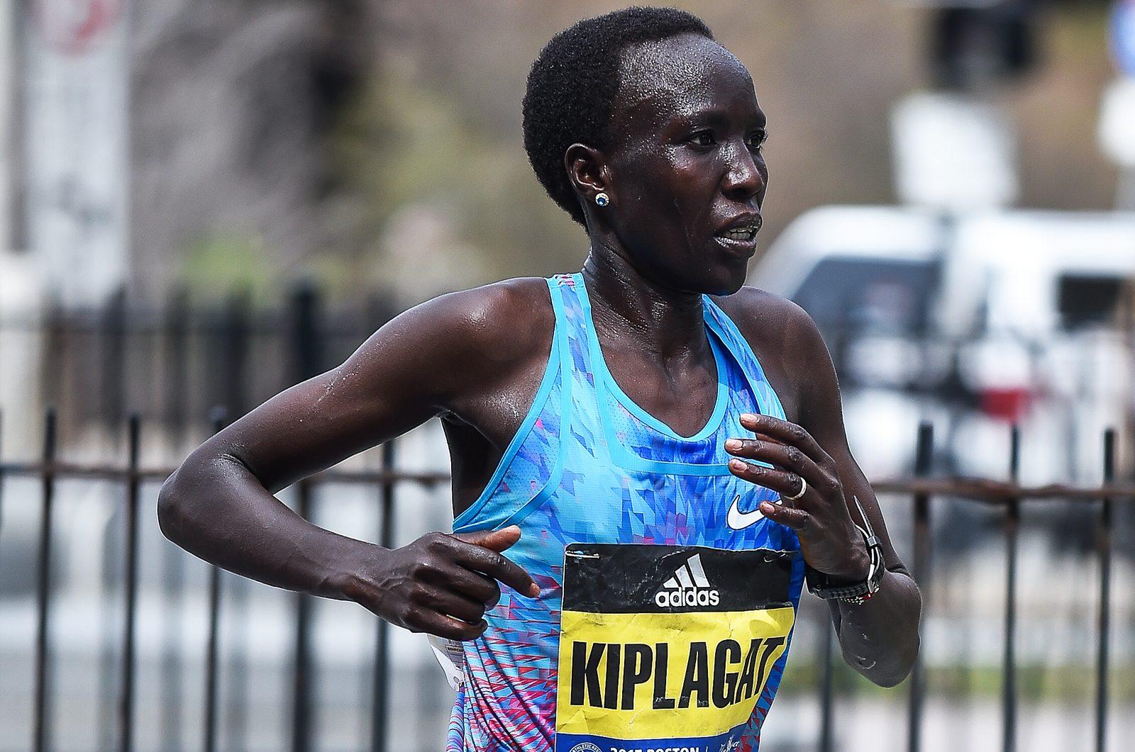 Edna Kiplagat, a Kenyan policewoman, won the women's division, adding to previous victories in London, New York and Los Angeles. PHOTO BY MADDIE MALHOTRA/ DAILY FREE PRESS STAFF