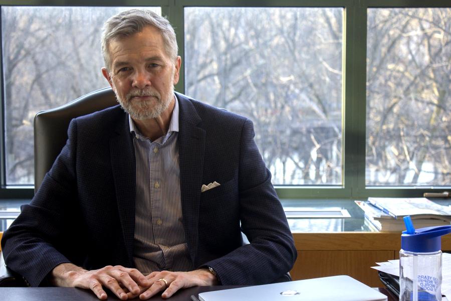 Wheelock President David Chard. PHOTO BY ANDRES PICON/ DAILY FREE PRESS STAFF
