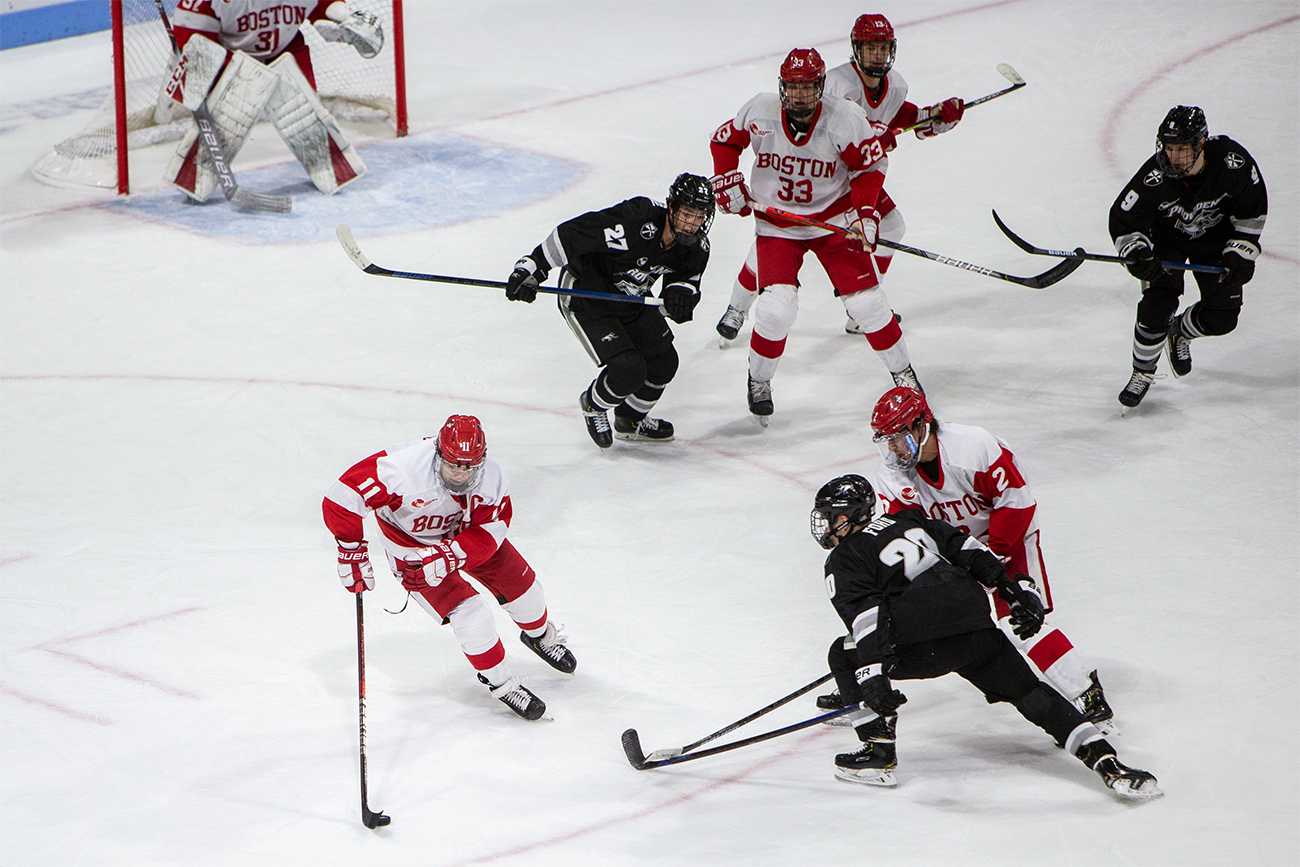 boston university men's hockey team against providence college
