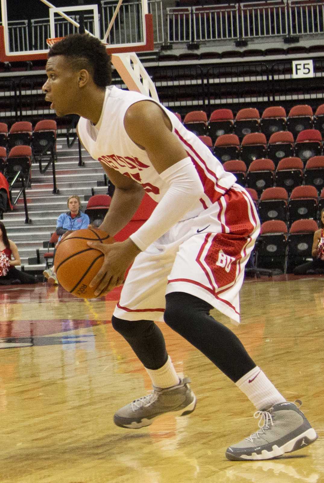 Sophomore Cheddi Mosely led BU with 17 points. PHOTO BY ALEXANDRA WIMLEY/DFP FILE PHOTO