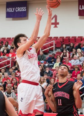 Junior forward Nick Havener has been one of the few efficient players for the Terriers in their past two games. PHOTO BY JUSTIN HAWK/ DAILY FREE PRESS STAFF 