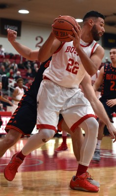 Senior Nathan Dieudonne is fourth in the Patriot League in rebounding. PHOTO BY MADDIE MALHOTRA/DAILY FREE PRESS STAFF