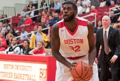 Senior forward Justin Alston grabbed a career-high 15 rebounds against Holy Cross. PHOTO BY JUSTIN HAWK/ DAILY FREE PRESS STAFF 