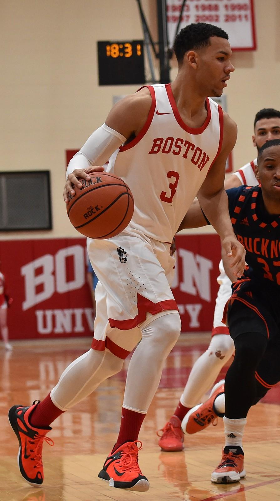 Junior Eric Fanning posted his second-career double-double Saturday. PHOTO BY MADDIE MALHOTRA/DAILY FREE PRESS STAFF