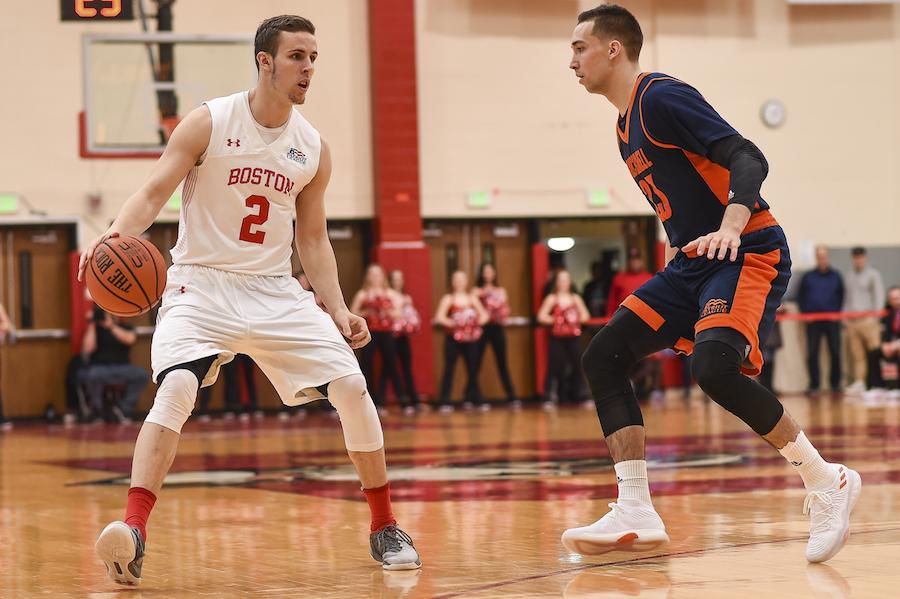 Sophomore forward Tyler Scanlon helped BU win with two key steals in the final moments of the game against Army. PHOTO BY MADDIE MALHOTRA/ DAILY FREE PRESS STAFF