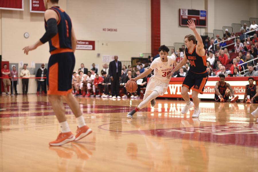 Freshman guard Javante McCoy had eight points and one rebound against Navy. PHOTO BY MADDIE MALHOTRA/ DAILY FREE PRESS STAFF