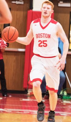 Kyle Foreman played well Saturday, but he struggled with foul trouble, which allowed Eric Johnson to make an impact off the bench. PHOTO BY JUSTIN HAWK/ DAILY FREE PRESS STAFF