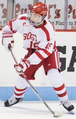 Freshman Clayton Keller will look to get BU back in the win column. PHOTO BY JUSTIN HAWK/ DAILY FREE PRESS STAFF