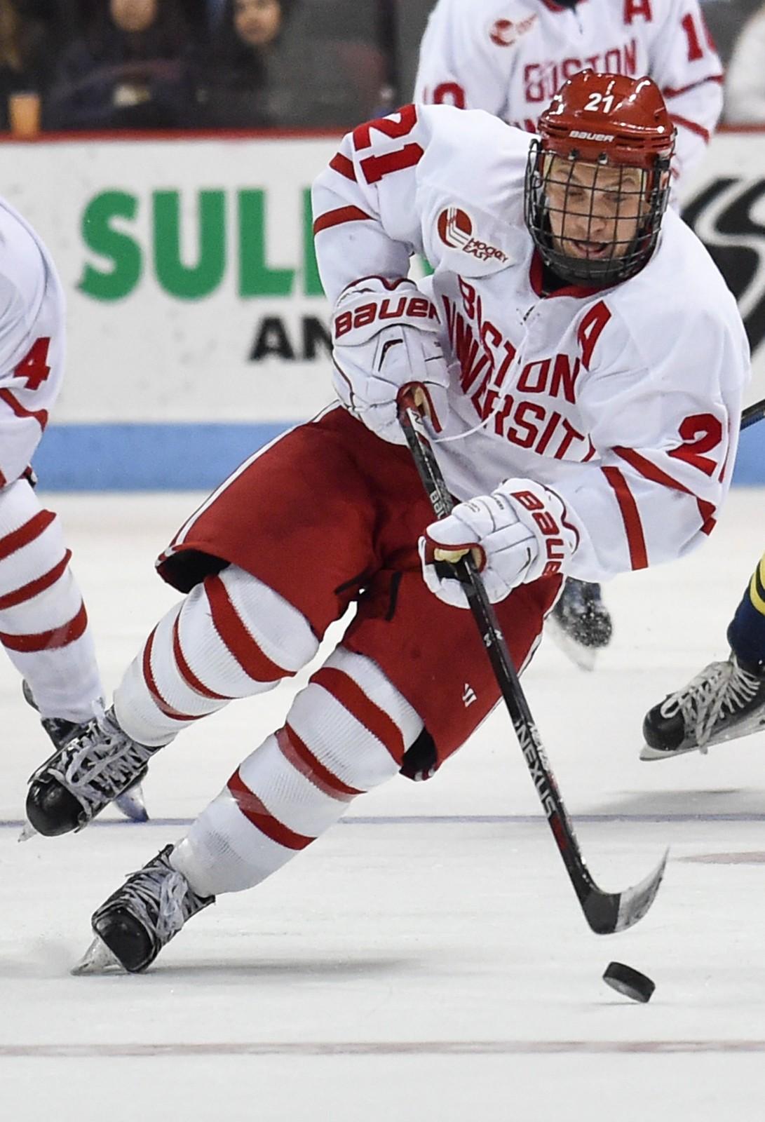 Senior Matt Lane scored two goals in BU's win over Harvard. PHOTO BY MADDIE MALHOTRA/DFP FILE PHOTO