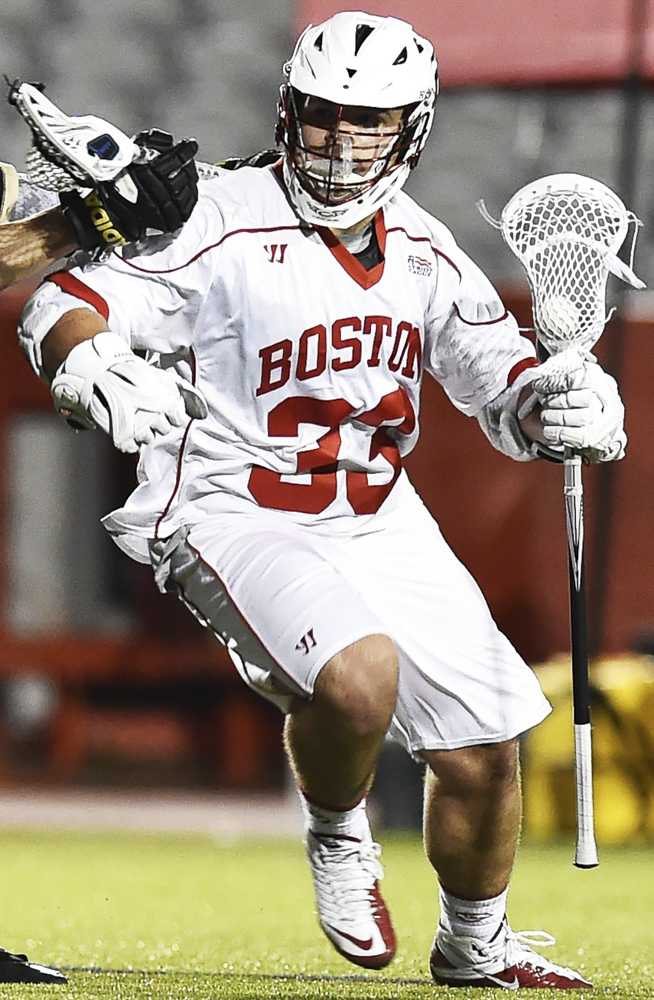 Senior attack Ryan Hilburn put up a hat trick in BU's 8-7 win over Army on Senior Day. PHOTO BY MADDIE MALHOTRA/DFP FILE PHOTO 