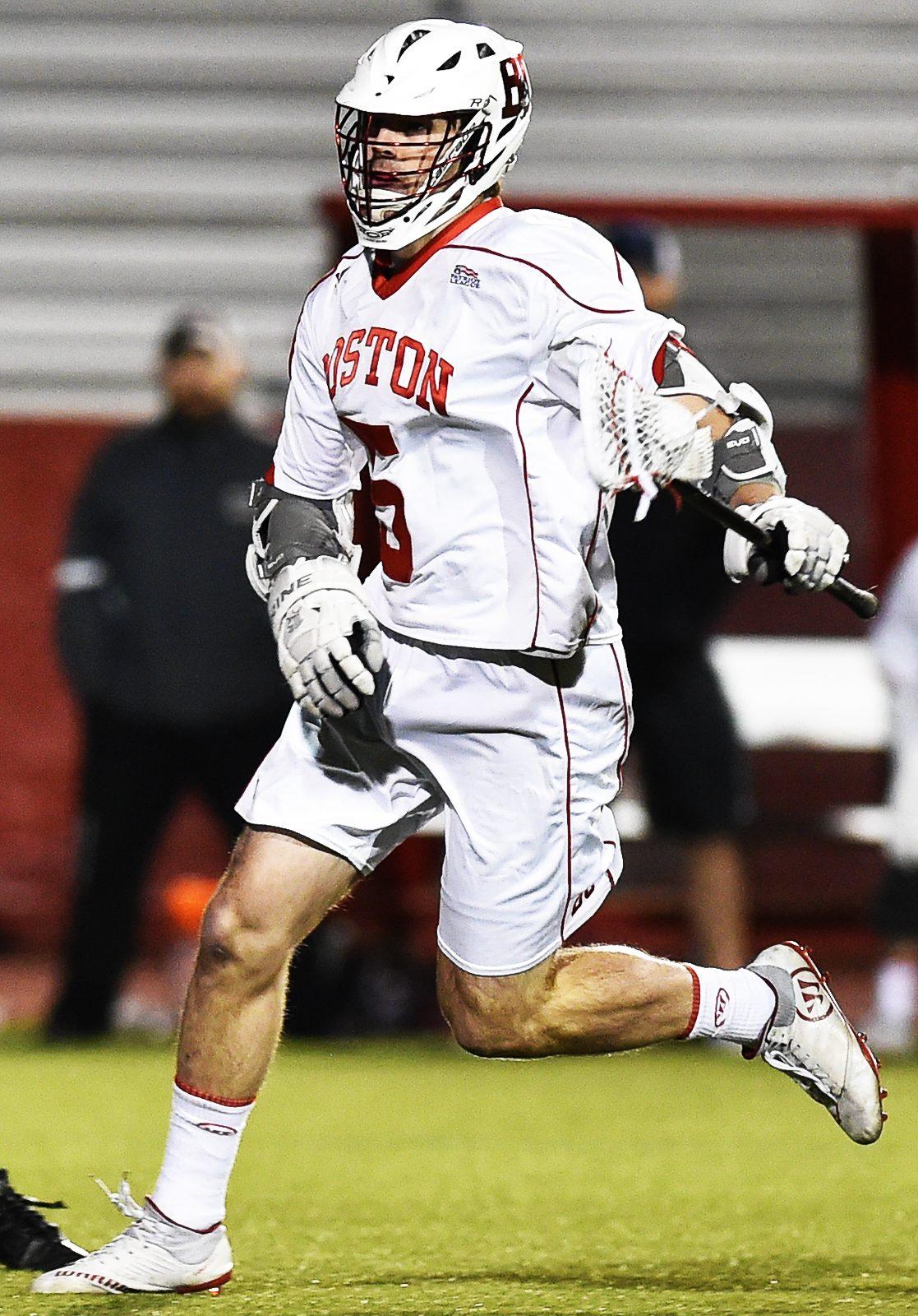 Senior midfielder Cal Dearth continued to be the focal point of the Terriers offense, as he scored two goals to increase his team-best total to 22. PHOTO BY MADDIE MALHOTRA/ DAILY FREE PRESS STAFF