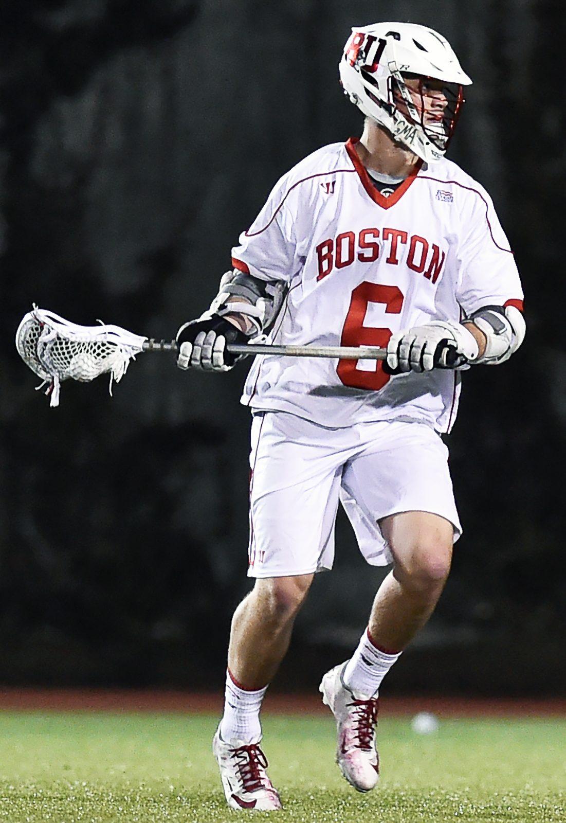 Jack Wilson was one of the only Terriers to find the back of the net, as he recorded a hat trick in the BU's first loss of the season. PHOTO BY MADDIE MALHOTRA/ DAILY FREE PRESS STAFF