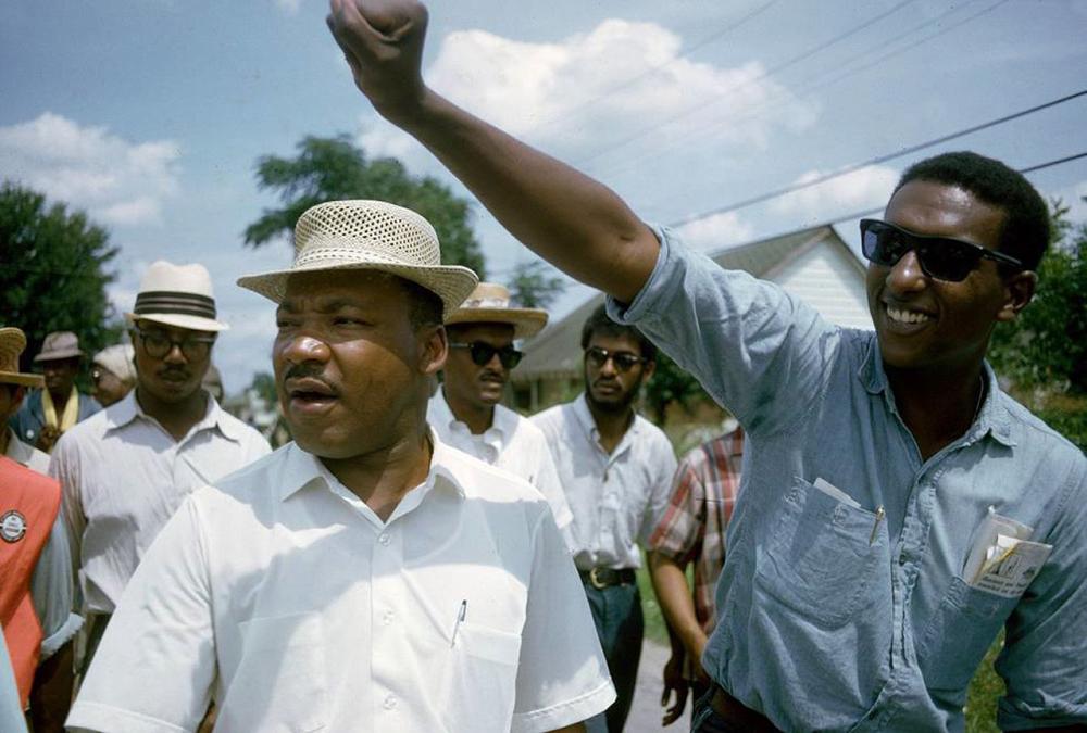 Dr. Martin Luther King Jr. and Stokely Carmichael in Jackson, Mississippi at the end of the Meredith March. The new HBO documentary “King in the Wilderness” premiered Monday. PHOTO COURTESY BOB FITCH, STANFORD UNIVERSITY LIBRARIES/HBO 

