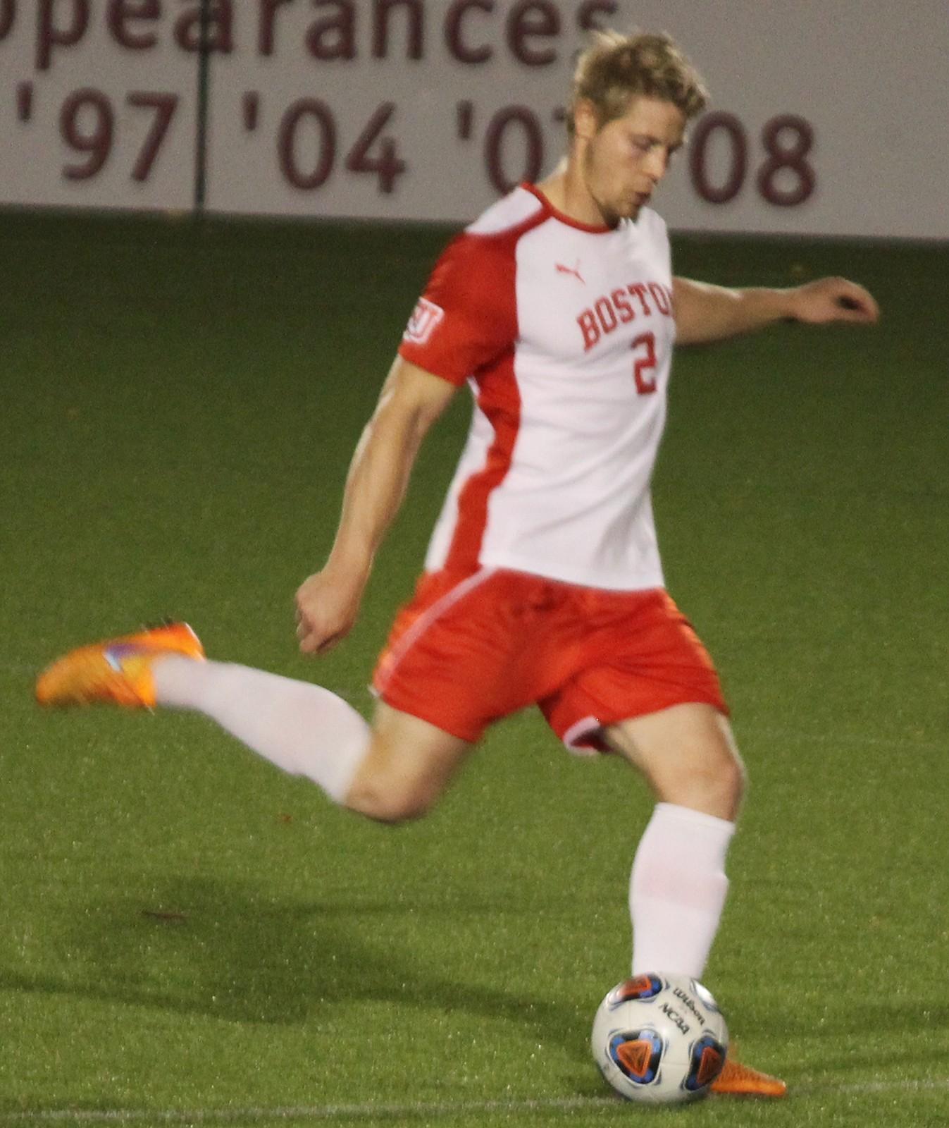 Senior midfielder David Asbjornsson scored one of the Terriers' two goals on Saturday night. PHOTO BY JOHNNY LIU/ DFP FILE PHOTO