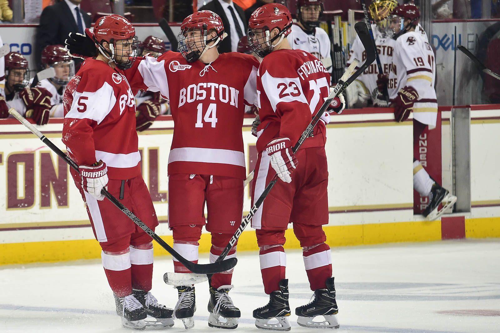 The Terriers have now won their last four Hockey East games. PHOTO BY MADDIE MALHOTRA/ DAILY FREE PRESS STAFF