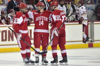 The Terriers have now won their last four Hockey East games. PHOTO BY MADDIE MALHOTRA/ DAILY FREE PRESS STAFF 