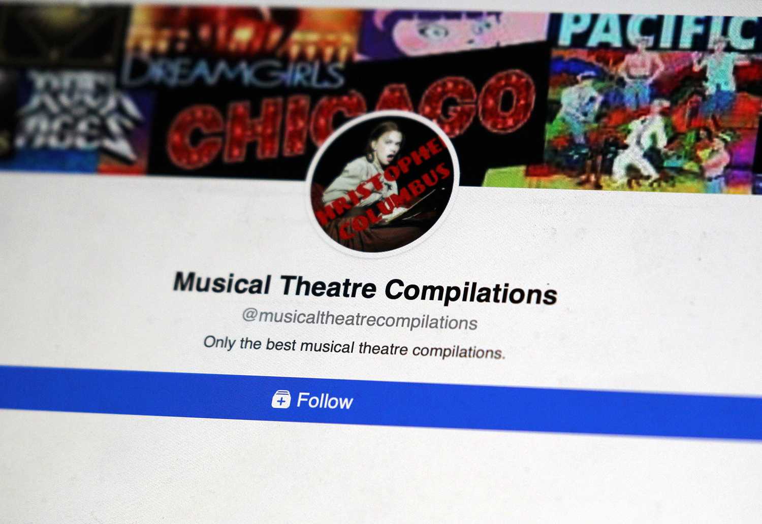musical theatre compilations facebook group page