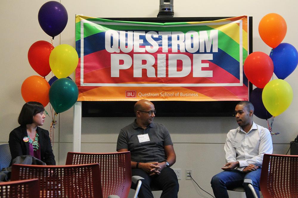 Boston University Questrom School of Business hosts "Out at Work" Oct. 12, which is about being LGBTQ in the workforce. PHOTO BY YVETTE LOPEZ/ DAILY FREE PRESS STAFF