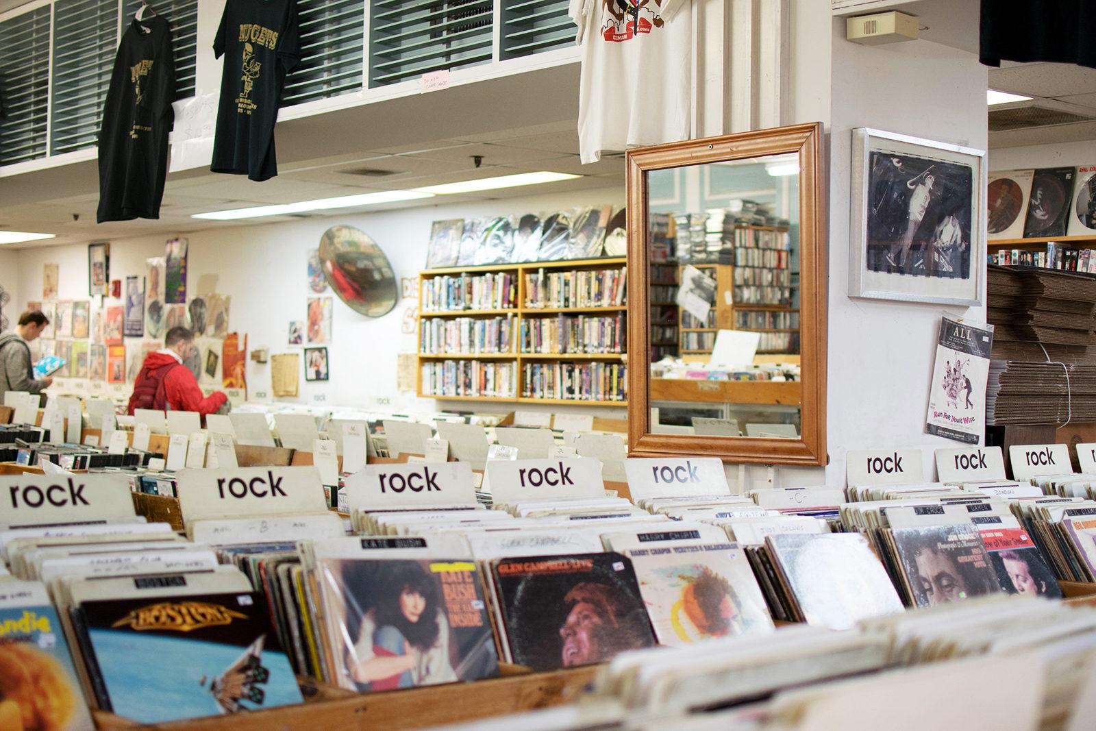 The record store Nuggets in Kenmore square is celebrating it's 40 year anniversary this year. PHOTO BY SOPHIA BROWN/ DAILY FREE PRESS STAFF
