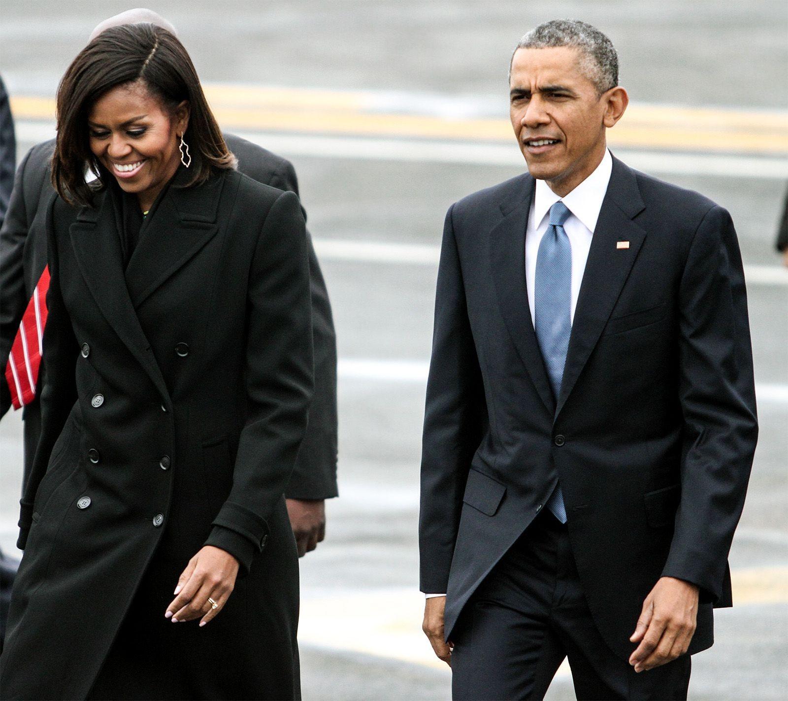 U.S. President Barack Obama and First Lady Michelle Obama arrive in Boston Monday. PHOTO BY ALEXANDRA WIMLEY/DAILY FREE PRESS STAFF
