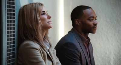 Sandra Bullock (Jane) and Anthony Mackie (Ben) in “Our Brand Is Crisis.” PHOTO COURTESY WARNER BROS. PICTURES