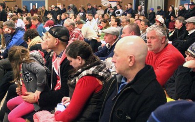 Hundreds of Boston residents attended the second Boston Olympics Community Meeting in South Boston Tuesday night. PHOTO BY OLEG TEPLYUK/DAILY FREE PRESS STAFF