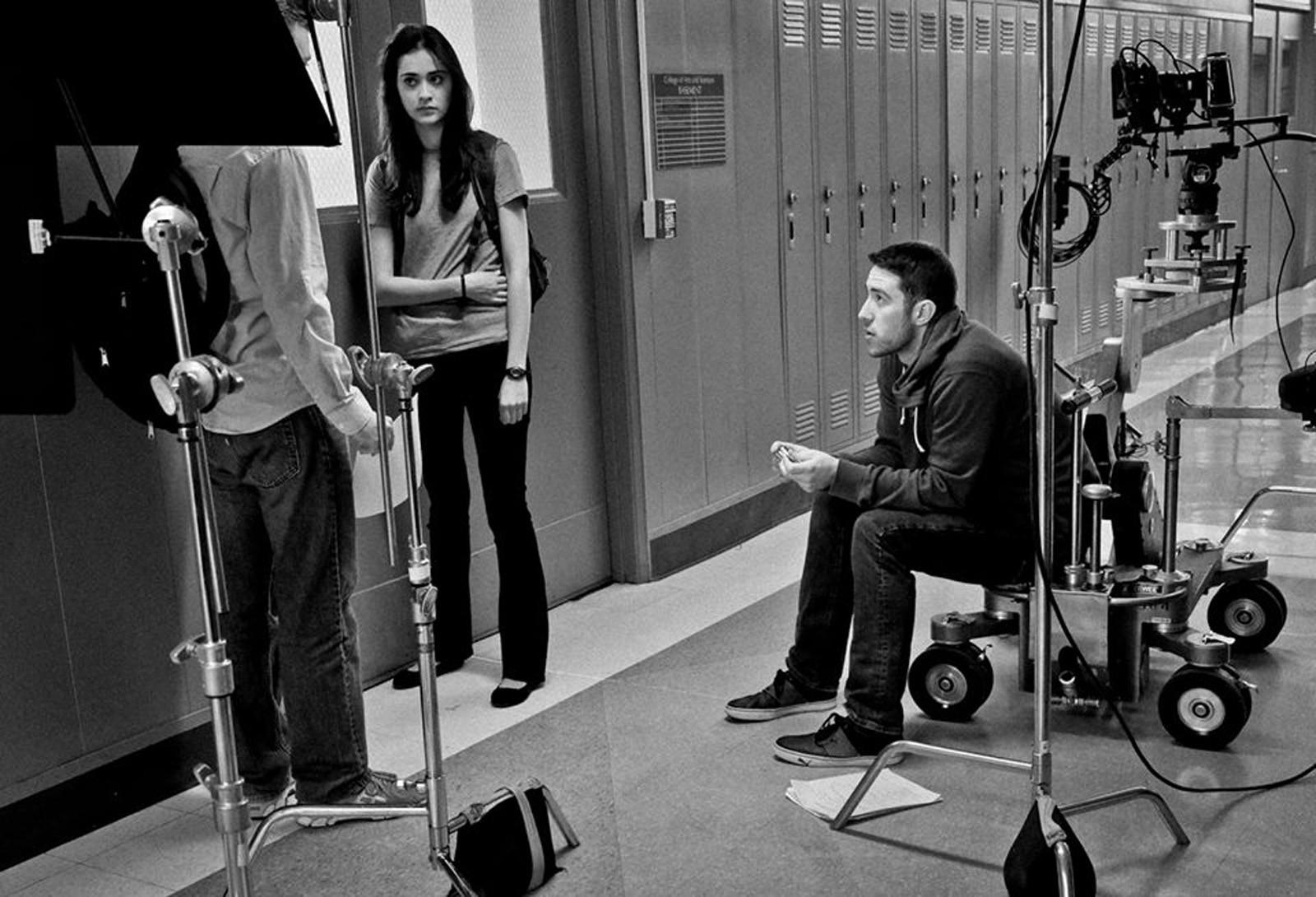 Wes Palmer (COM ’16), creator of butv10’s series Paper Trail, works on set. The show is one of three college series nominated for a College Television Award from the Television Academy Foundation. PHOTO COURTESY OF BUTV10