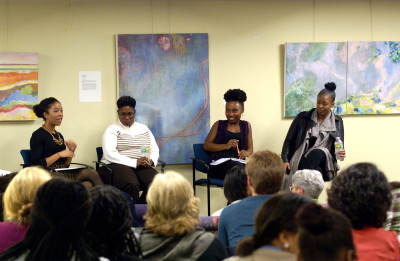A panel, "Missing Voices, Daunting Choices,” was held in the Howard Thurman Center Thursday evening. PHOTO BY JAKE FRIEDLAND/DAILY FREE PRESS STAFF