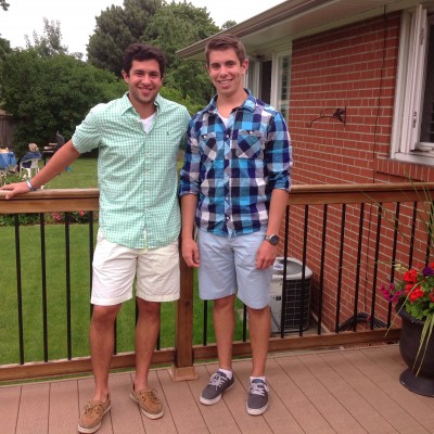Paul (left) and Evan last summer. PHOTO COURTESY OF THE RODRIGUES FAMILY