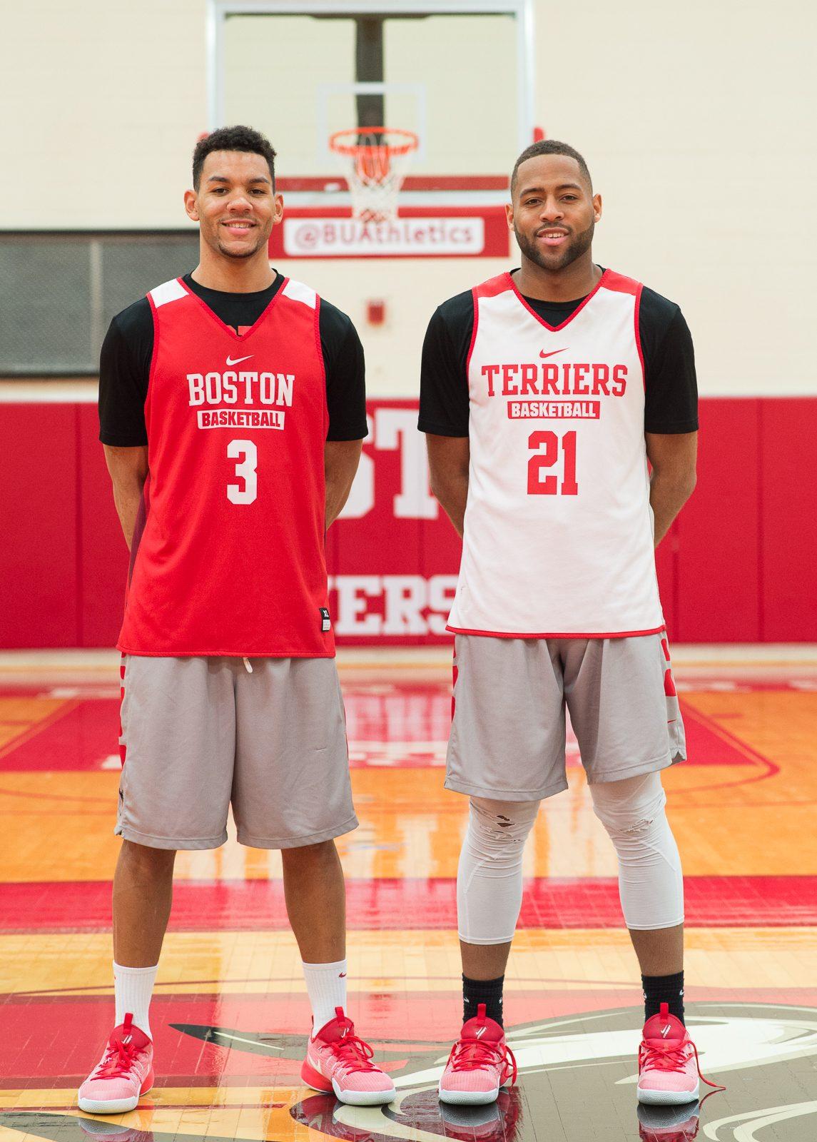 Guards Eric Fanning and Cedric Hankerson are expected to carry the load for the Terriers this season, on and off the court. PHOTO BY MADDIE MALHOTRA/ DAILY FREE PRESS STAFF
