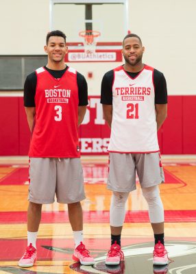 Guards Eric Fanning and Cedric Hankerson are expected to carry the load for the Terriers this season, on and off the court. PHOTO BY MADDIE MALHOTRA/ DAILY FREE PRESS STAFF 