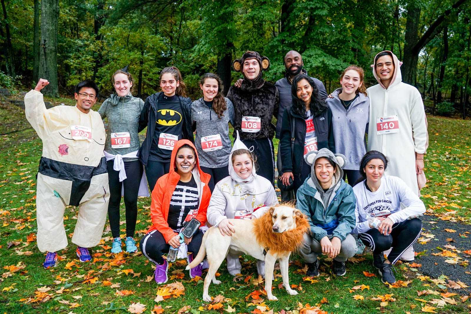 The Boston University Graduate Medical Sciences Student Organization represented the school at the Costumes for Cancer 5K Sunday. SERENA YU/ DAILY FREE PRESS STAFF