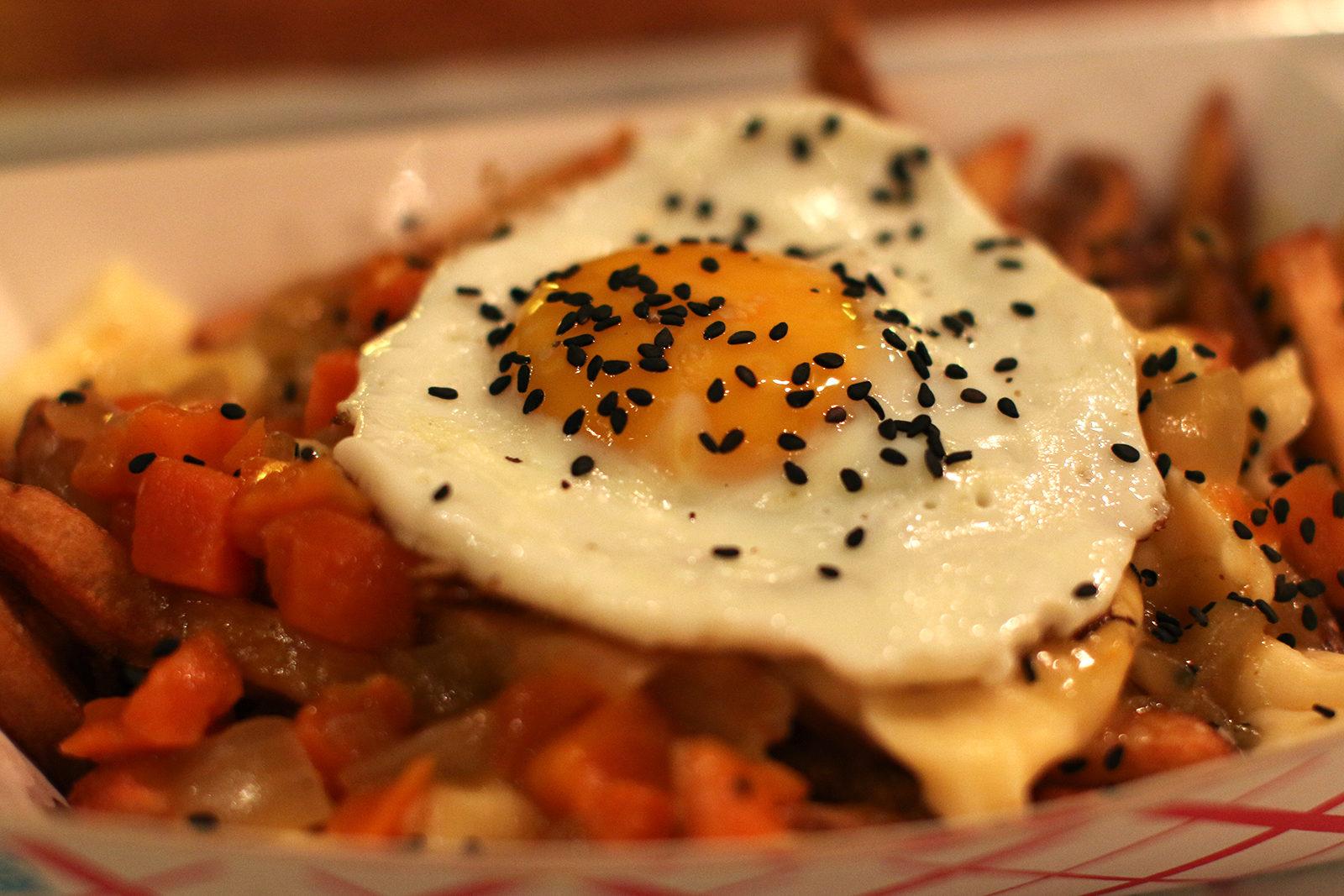 Roxy’s Grilled Cheese and Moyzilla collaborate on Dec. 7 on a dumpling-inspired grilled cheese menu. PHOTO BY JACKIE O’BRIEN/ DAILY FREE PRESS STAFF