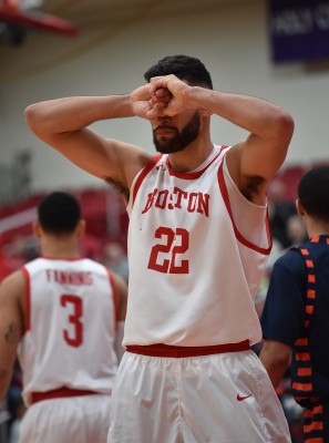 Nate Dieudonne returned to BU's lineup, but couldn't help the Terriers earn a Patriot League Tournament win. PHOTO BY MADDIE MALHOTRA/DAILY FREE PRESS STAFF