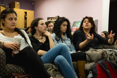 Kym Irizarry (SHA and CAS '17) offers her views and suggestions on changing sexual assault policies in a conversation at Boston University's Center for Gender, Sexuality, & Activism. PHOTO BY BRIAN SONG/DFP FILE PHOTO