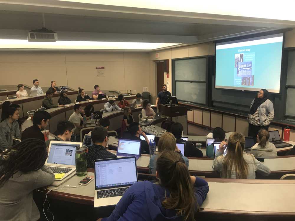 Student Government meets on Monday evening. The meeting covered a range of topics including putting on a "Denim Day," which is a sexual assault awareness campaign. PHOTO BY SHAUN ROBINSON/DAILY FREE PRESS STAFF