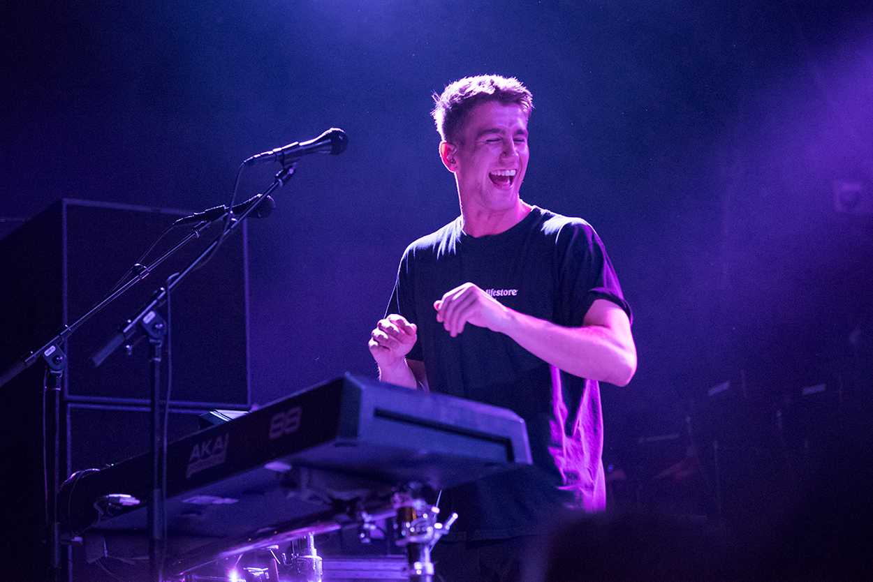 British electronic artist SG Lewis performs at The Sinclair in Cambridge Sunday night. LEXI PLINE/ DAILY FREE PRESS STAFF