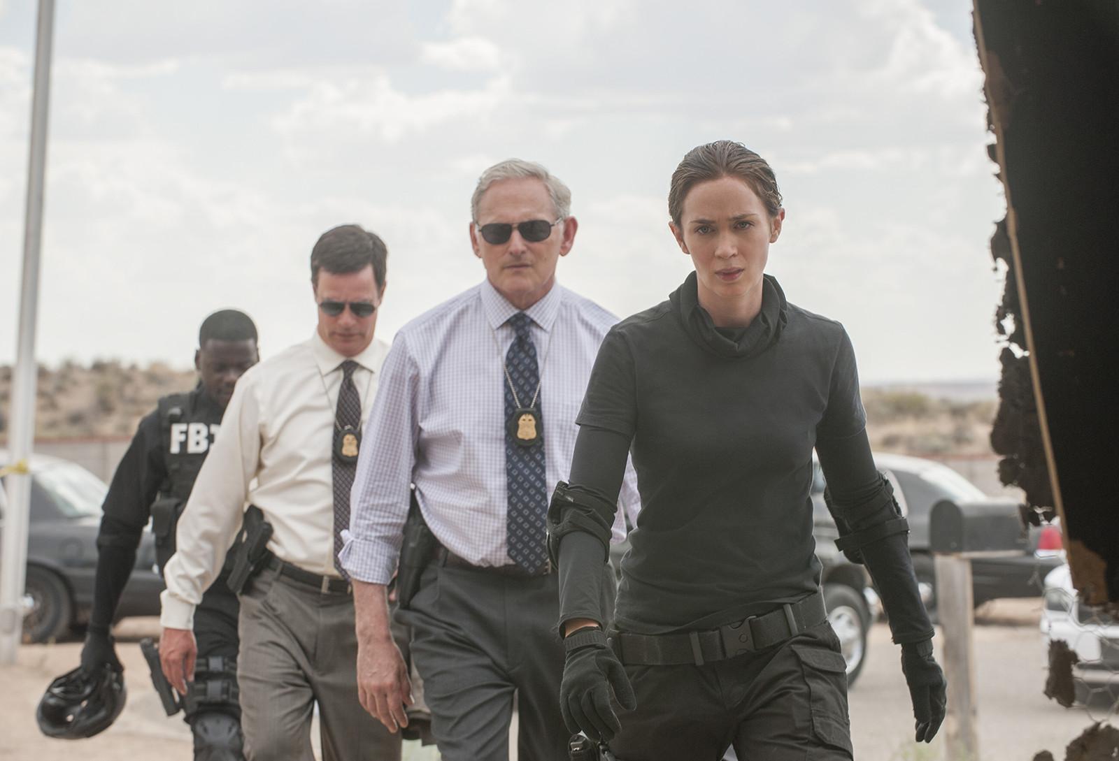 Emily Blunt, Victor Garber, Hank Rogerson and Daniel Kaluuya in Denis Villeneuve's "Sicario." PHOTO COURTESY OF MAMMOTH NYC.