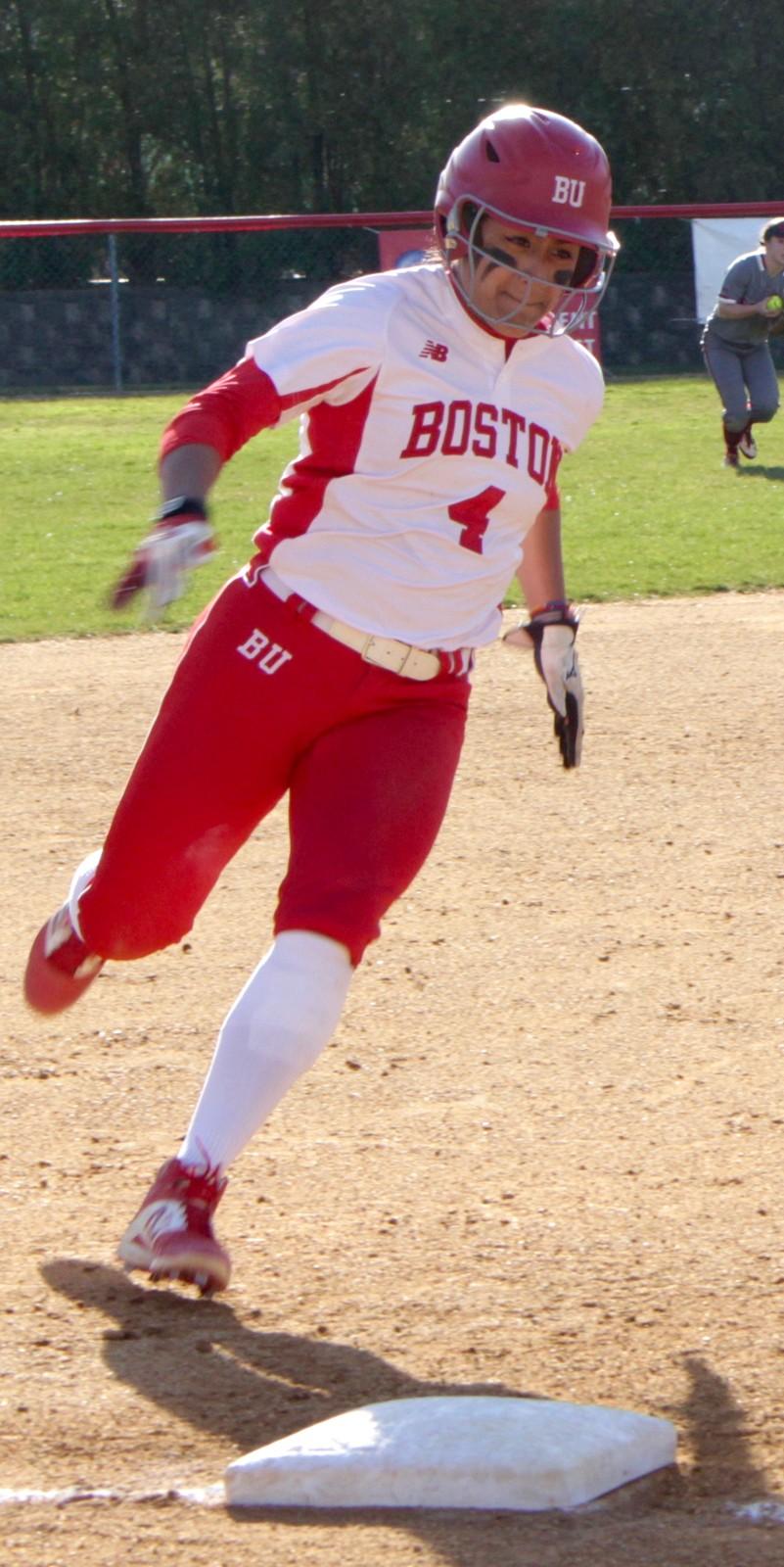 Gabi Martinez's veteran presence in the lineup has helped BU stay confident when they trail late in. PHOTO BY BRIGID KING/DAILY FREE PRESS STAFF
