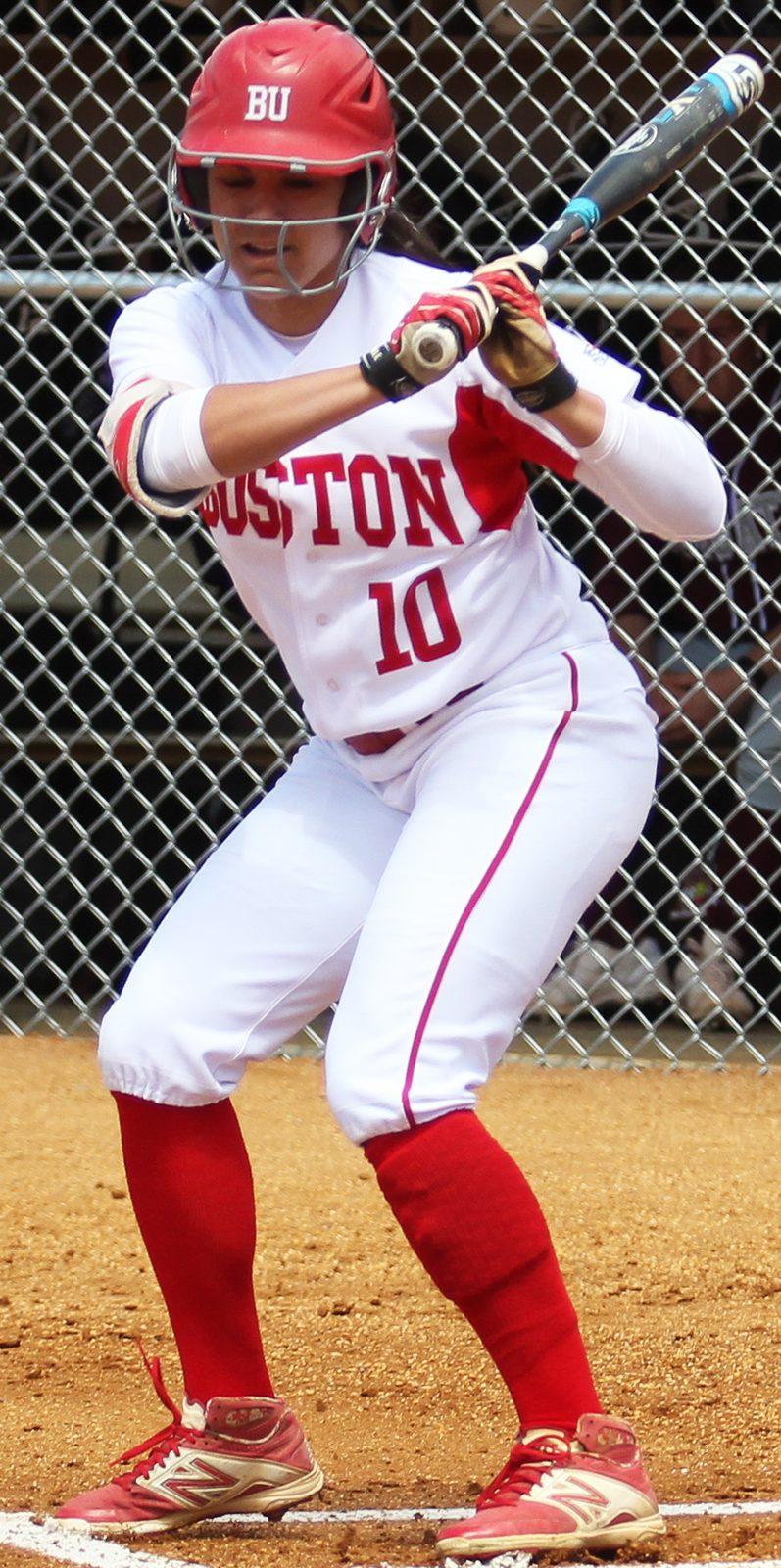 Moriah Connolly has been a catalyst for the Terriers offense, leading the team in batting average and stolen bases. PHOTO BY ALEXANDRA WIMLEY/ DAILY FREE PRESS STAFF