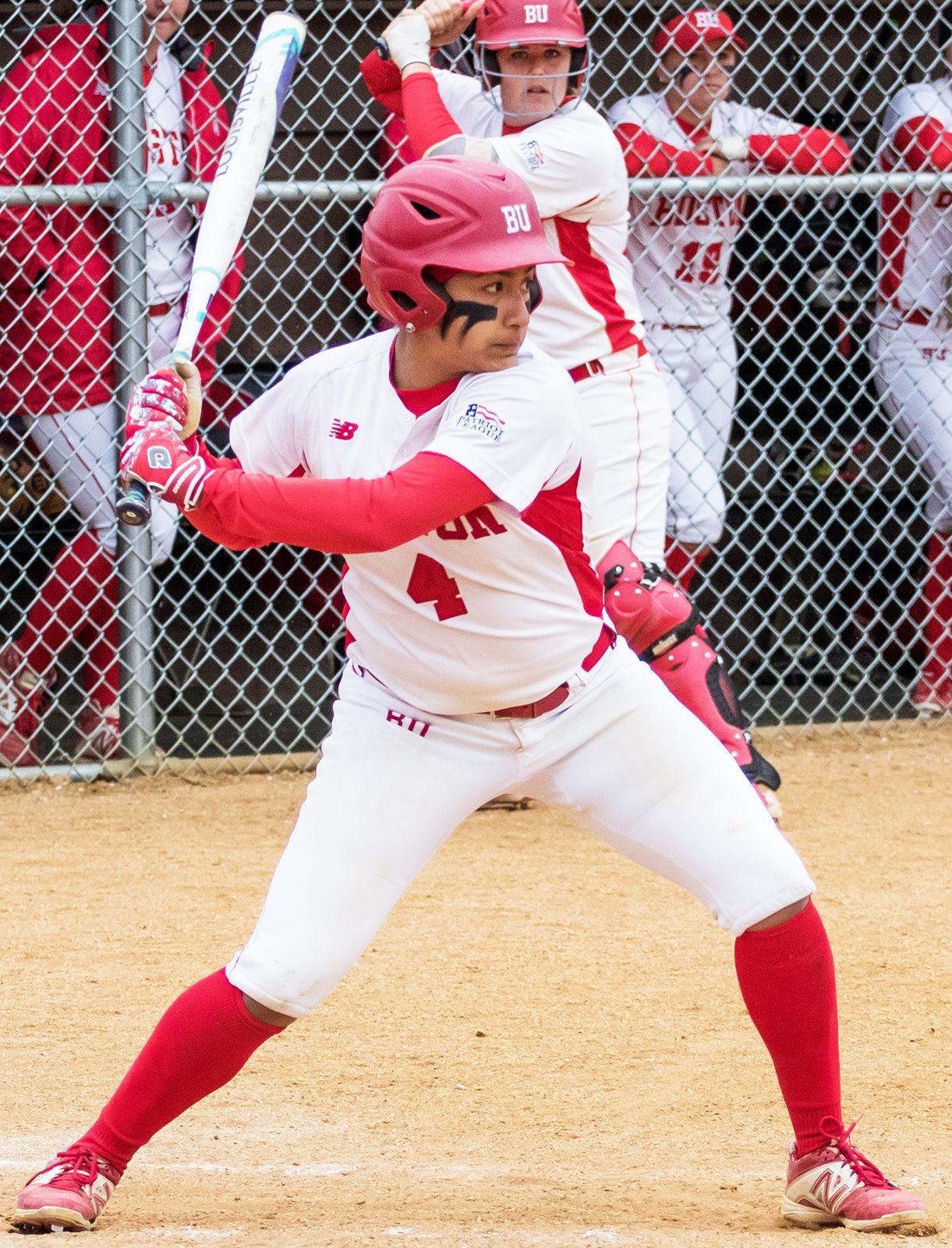 Senior Gabi Martinez looks to lead her team to a Patriot Leauge title. PHOTO BY JUSTIN HAWK/ DAILY FREE PRESS STAFF